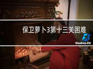 保卫萝卜3第十三关困难