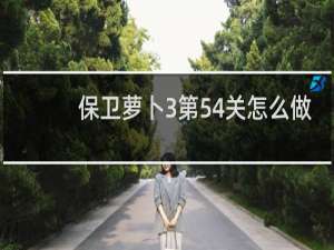 保卫萝卜3第54关怎么做