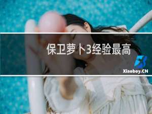 保卫萝卜3经验最高