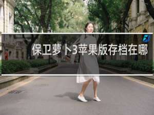 保卫萝卜3苹果版存档在哪