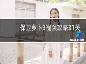 保卫萝卜3视频攻略31关