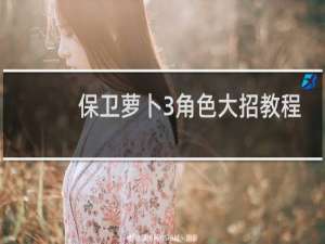 保卫萝卜3角色大招教程