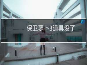 保卫萝卜3道具没了