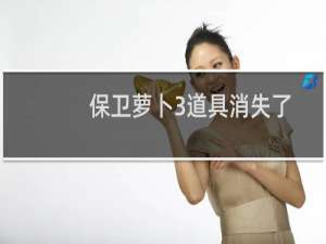 保卫萝卜3道具消失了