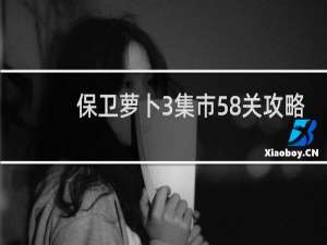 保卫萝卜3集市58关攻略