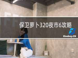 保卫萝卜3 夜市6攻略