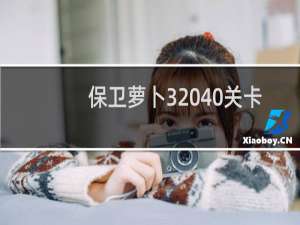 保卫萝卜3 40关卡