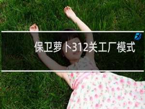 保卫萝卜312关工厂模式