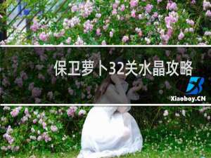 保卫萝卜32关水晶攻略