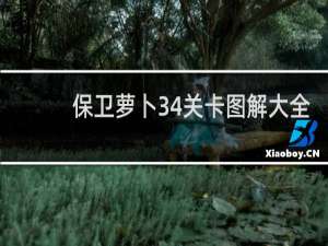 保卫萝卜34关卡图解大全