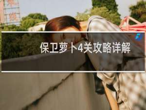 保卫萝卜4关攻略详解