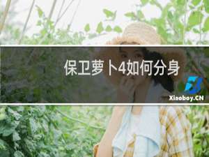 保卫萝卜4如何分身