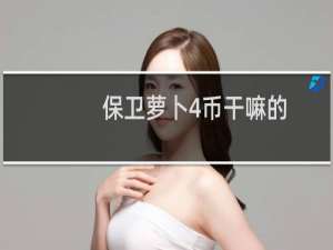保卫萝卜4币干嘛的