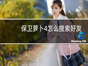 保卫萝卜4怎么搜索好友