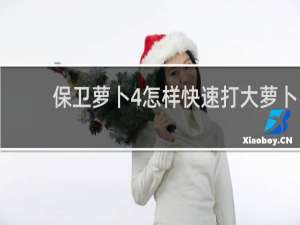 保卫萝卜4怎样快速打大萝卜