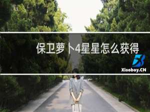保卫萝卜4星星怎么获得