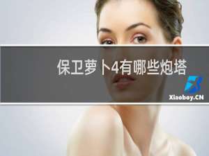 保卫萝卜4有哪些炮塔
