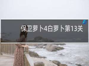 保卫萝卜4白萝卜第13关