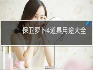 保卫萝卜4道具用途大全