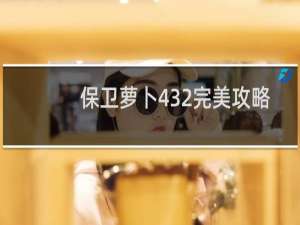 保卫萝卜432完美攻略