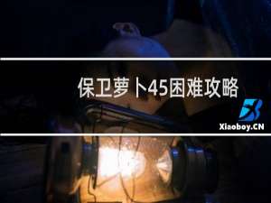 保卫萝卜45困难攻略