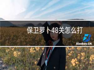保卫萝卜48关怎么打