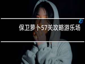 保卫萝卜57关攻略游乐场