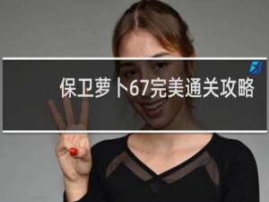 保卫萝卜67完美通关攻略