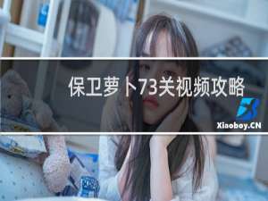 保卫萝卜73关视频攻略