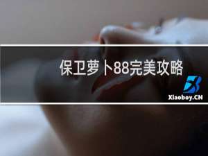 保卫萝卜88完美攻略