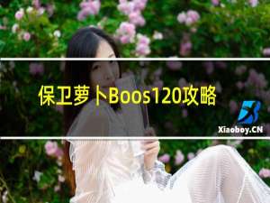 保卫萝卜Boos1 攻略