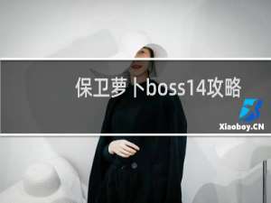 保卫萝卜boss14攻略