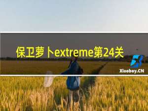 保卫萝卜extreme第24关