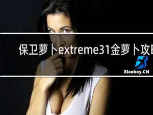 保卫萝卜extreme31金萝卜攻略