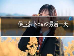 保卫萝卜pvz2最后一天