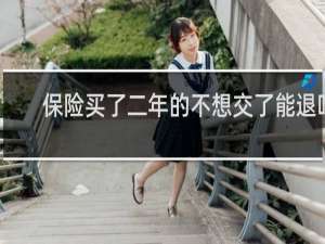 保险买了二年的不想交了能退吗
