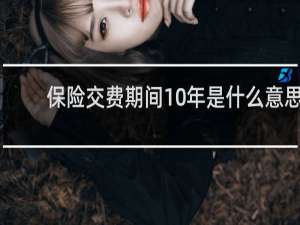 保险交费期间10年是什么意思