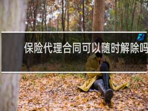 保险代理合同可以随时解除吗