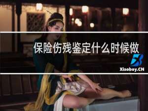 保险伤残鉴定什么时候做