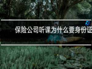保险公司听课为什么要身份证