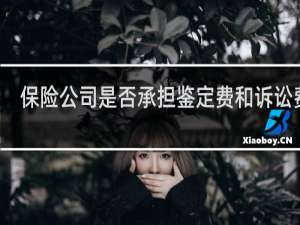 保险公司是否承担鉴定费和诉讼费用