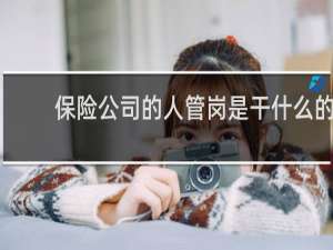 保险公司的人管岗是干什么的