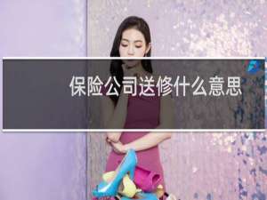 保险公司送修什么意思