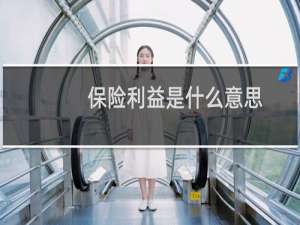 保险利益是什么意思