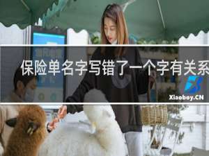 保险单名字写错了一个字有关系吗