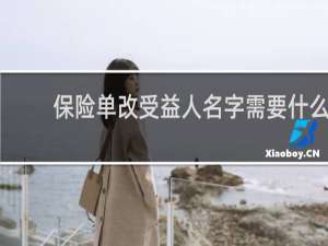 保险单改受益人名字需要什么