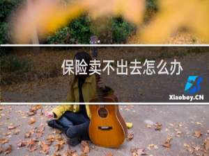 保险卖不出去怎么办