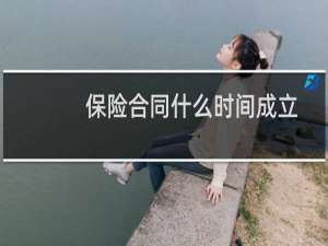 保险合同什么时间成立