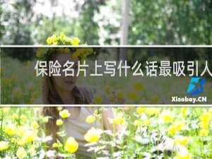 保险名片上写什么话最吸引人