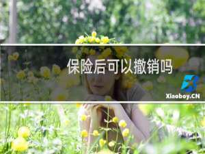 保险后可以撤销吗